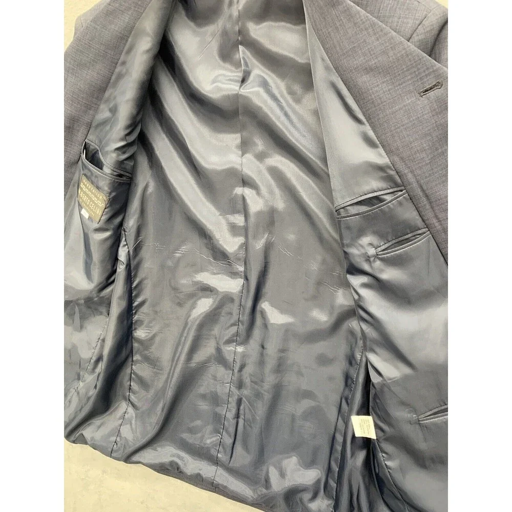 Alberto Celini Blazer 44L Men Single Breasted Gray Modern Contemporary Church